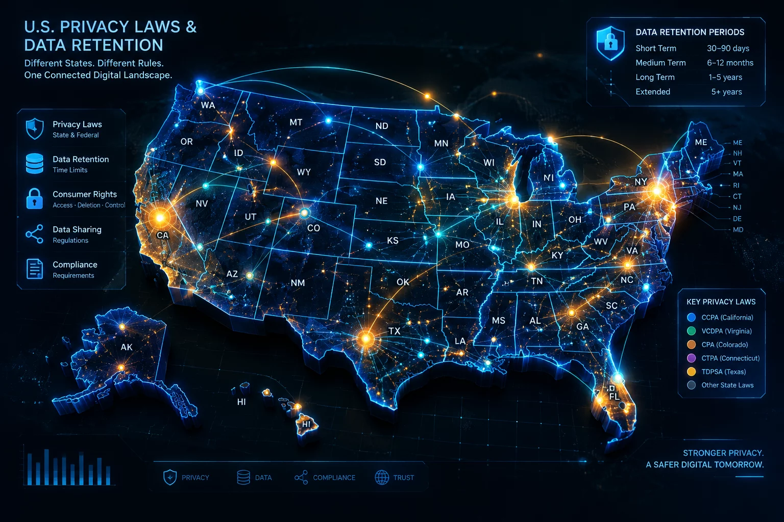 Expansion of US State Privacy Laws Prompts Data Retention Reviews